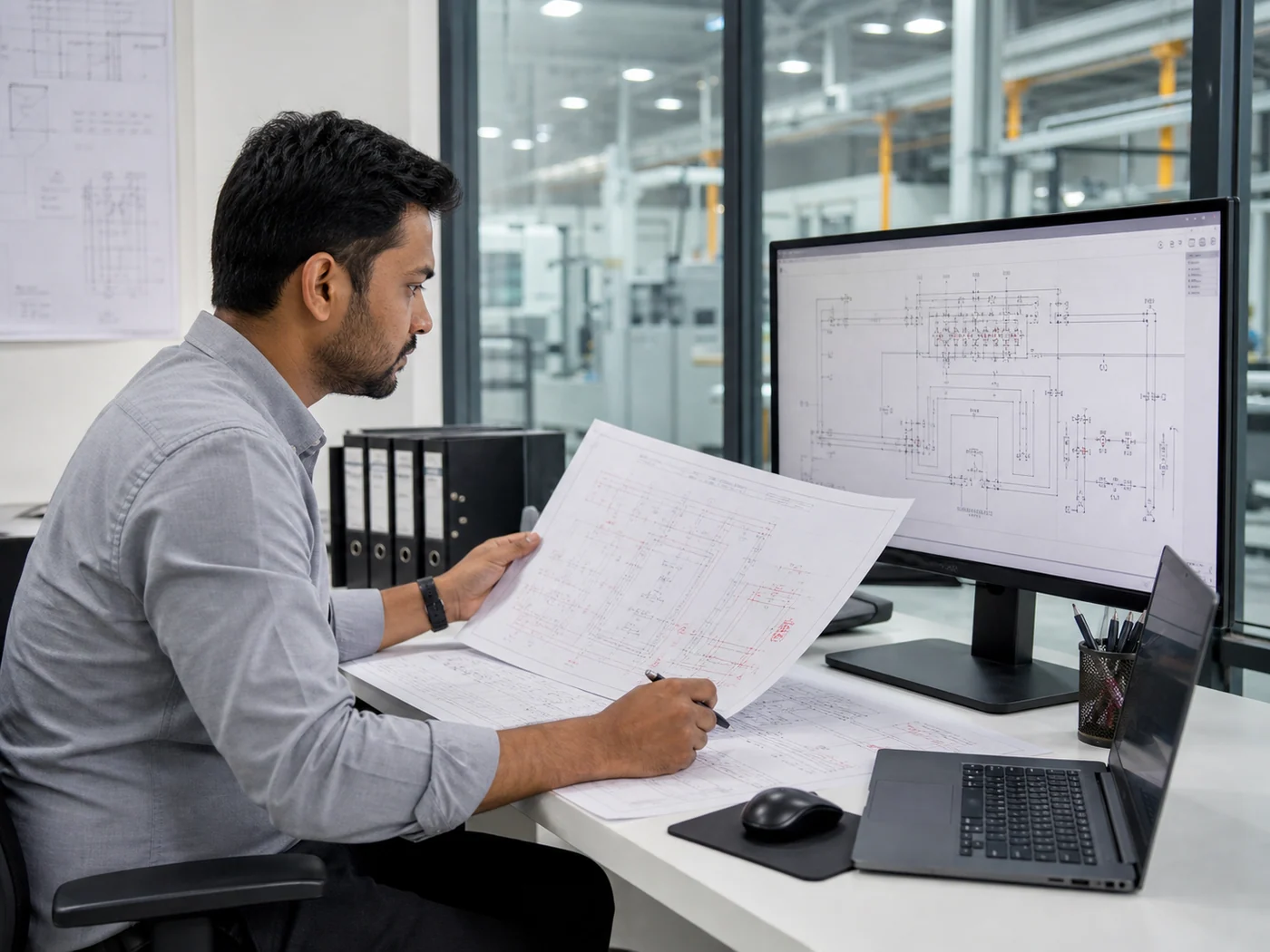Illustrative organised industrial panel wiring and field-interface review