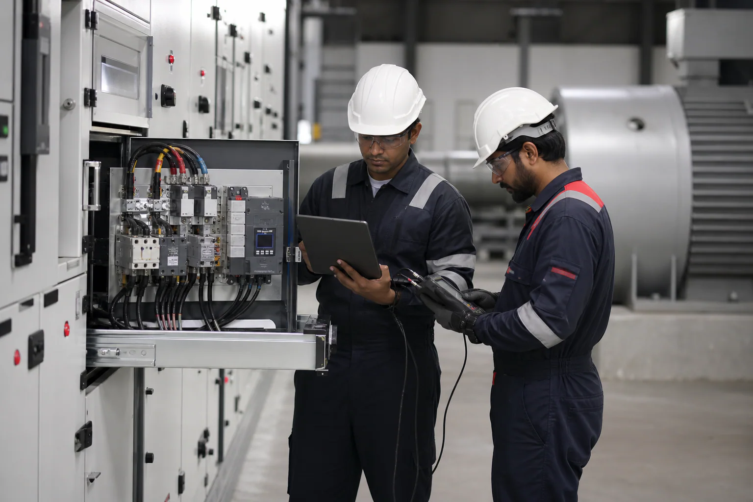 Motor control centre protection relay settings review for an industrial motor feeder